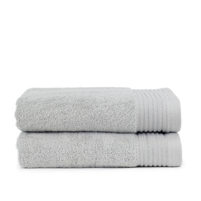 2-PACK: Handdoek Deluxe - 60 x 110 cm - Zilvergrijs 2-PACK: Handdoek Deluxe - 60 x 110 cm - Zilvergrijs