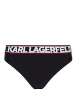 Karl Lagerfeld bas de bikini à bande logo - Noir