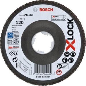 Bosch Accessories 2608619204 X-LOCK Lamellenschuurschijf Diameter 125 mm Boordiameter 22.23 mm 1 stuk(s)