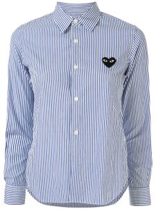 Comme Des Garçons Play chemise à rayures - Bleu