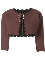 Comme Des Garçons Pre-Owned boléro festonné - Marron