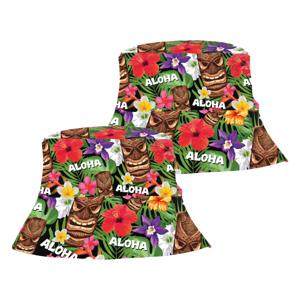 Verkleed hoedje Tropical Hawaii party - 2x - Summer/jungle print - volwassenen - Carnaval/thema fees