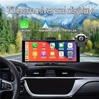 draadloos voor carplay autoradio 10-inch ips touch draagbare auto afspeelscherm audio autoradio ontvanger met android auto bt siri/google assistent multimediaspeler Lightinthebox