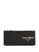 Dolce & Gabbana portefeuille en cuir à logo imprimé - Noir