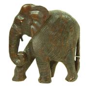 Houten Beeld Olifant (16 x 15,5 x 8 cm)