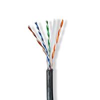 NEDIS Netwerkkabelrol | CAT6 | massief | U/UTP | CCA | 305 m | buiten | rond | PE | zwart | geschenkdoos