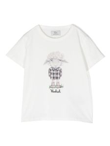 Woolrich Kids t-shirt à imprimé graphique - Blanc