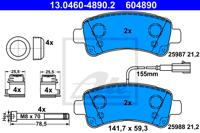 Remmenset, remschijf ATE, Remschijftype: Geventileerd: , Inbouwplaats: Achteras, u.a. für Fiat, Peugeot, Citroën - thumbnail