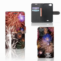 Wiko Rainbow Jam Wallet Case met Pasjes Vuurwerk