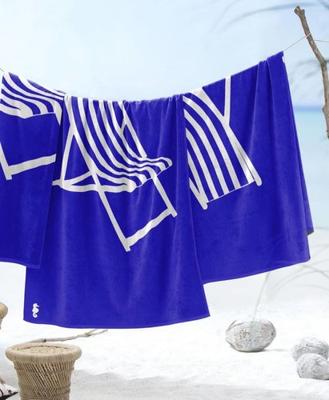 Seahorse Seahorse strandlaken Take a seat blue 100 x 180 cm
