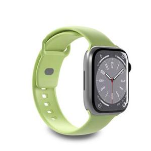 Apple Watch Series 9/8/SE (2022)/7/SE/6/5/4/3/2/1 Puro Icon Siliconen Band - 41mm/40mm/38mm - Lichtgroen