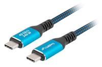 Lanberg USB-C kabel M/M USB4 2,0m 240W 8K 60Hz zwart/blauw