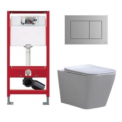 Tece Toiletset - Inbouw WC Hangtoilet wandcloset - Alexandria Flatline Rimfree Tece Now Mat Chroom Tece Toiletset - Inbouw WC Hangtoilet wandcloset - Alexandria Flatline Rimfree Tece Now Mat Chroom