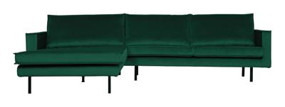 BePureHome Loungebank 'Rodeo' Links, Velvet, kleur Green Forest