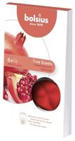 Bolsius True Scents kleurrijke geurwaxpads, rood, standaard, verpakking van 6