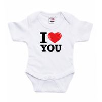 I love you rompertje wit babies 92 (18-24 maanden)  -