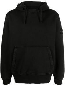 Stone Island hoodie en coton à motif Compass - Noir