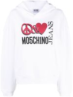 Moschino hoodie à logo imprimé - Blanc - thumbnail