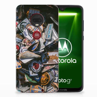 Motorola Moto G7 | G7 Plus Siliconen Hoesje met foto Badges Motorola Moto G7 | G7 Plus Siliconen Hoesje met foto Badges