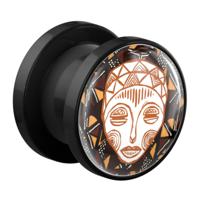 Tunnel met Afrikaans design Acryl Tunnels & Plugs