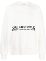 Karl Lagerfeld sweat en coton biologique à logo imprimé - Blanc