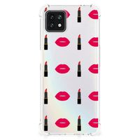 OPPO A53 5G | A73 5G Doorzichtige Silicone Hoesje Lipstick Kiss