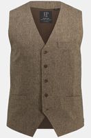 tweed gilet, grote maten, , heren, bruin, maat: xxl, polyester/wol, jp1880