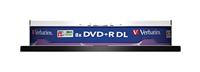 Verbatim 43666 8.5GB 8x dubbellaags DVD+R Disc Spindel - Mat Zilver (Pack van 10)