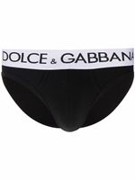 Dolce & Gabbana slip à taille à logo - Noir