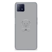 OPPO A53 5G | OPPO A73 5G Telefoonhoesje met Naam Grijs Baby Olifant