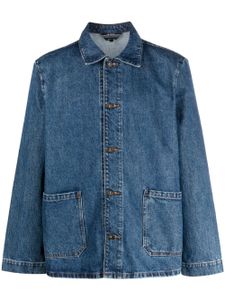 A.P.C. veste en jean à poches plaquées - Bleu