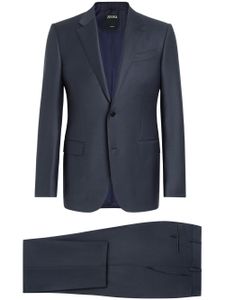 Zegna costume à veste à simple boutonnage - Bleu