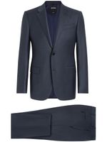 Zegna costume à veste à simple boutonnage - Bleu - thumbnail