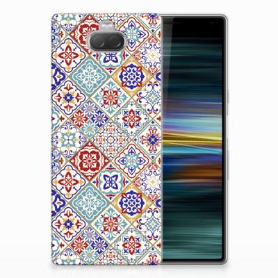 Sony Xperia 10 Plus TPU Siliconen Hoesje Tiles Color