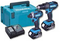 Makita DLX2131TJ 18V combiset DHP482 accu klopboormachine + DTD152 slagschroevendraaier (2x 5.0Ah accu) in Mbox - thumbnail