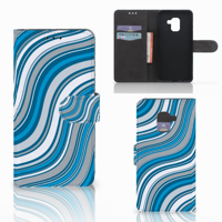 Samsung Galaxy A8 2018 Telefoon Hoesje Waves Blue