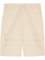 Gucci short cargo à logo appliqué - Tons neutres