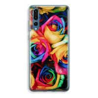 Neon bloemen: Huawei P20 Pro Transparant Hoesje - thumbnail