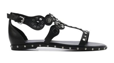 Lina Locchi Dames Sandalen in Leder (Zwart)