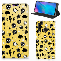 Mobiel BookCase Huawei P30 Lite New Edition Punk Geel - thumbnail