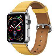 Classic lederen bandje - Geel - Geschikt voor Apple Watch 42mm / 44mm / 45mm / 49mm