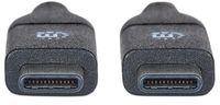 Manhattan USB-kabel USB 3.2 Gen1 (USB 3.0 / USB 3.1 Gen1) USB-C stekker, USB-C stekker 1.00 m Zwart UL gecertificeerd 353526 - thumbnail