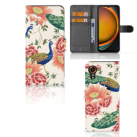 Telefoonhoesje met Pasjes voor Samsung Galaxy Xcover 7 Pink Peacock