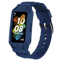 Rugged TPU-hoesje met Riem - Honor Band 6, Huawei Band 6, Band 7 - Blauw