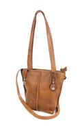 Handgemaakte leren Shopper TULP #01 S Cognac