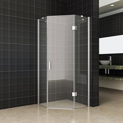 Douchecabine Nano Vijfhoek Draaideur 90x90x200cm Antikalk Helder Glas Chroom Profiel 8mm Veiligheidsglas Easy Clean Douchecabine Nano Vijfhoek Draaideur 90x90x200cm Antikalk Helder Glas Chroom Profiel 8mm Veiligheidsglas Easy Clean