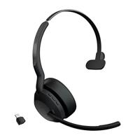Jabra Evolve2 55 draadloze mono headset met Jabra Air Comfort technologie, noise cancelling microfoons en ANC - werkt met UC-platforms zoals Zoom en Google Meet - zwart