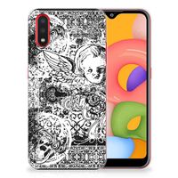 Silicone Back Case Samsung Galaxy A01 Skulls Angel