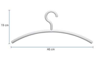 Maul Kledinghanger 9451502 (b x h) 46 cm x 19 cm Agaatgrijs Wit 5 stuk(s)