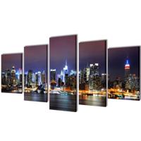 vidaXL Canvasdoeken kleurrijke New York skyline 100 x 50 cm